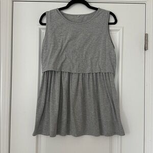 Gray nursing Sleeveless Top